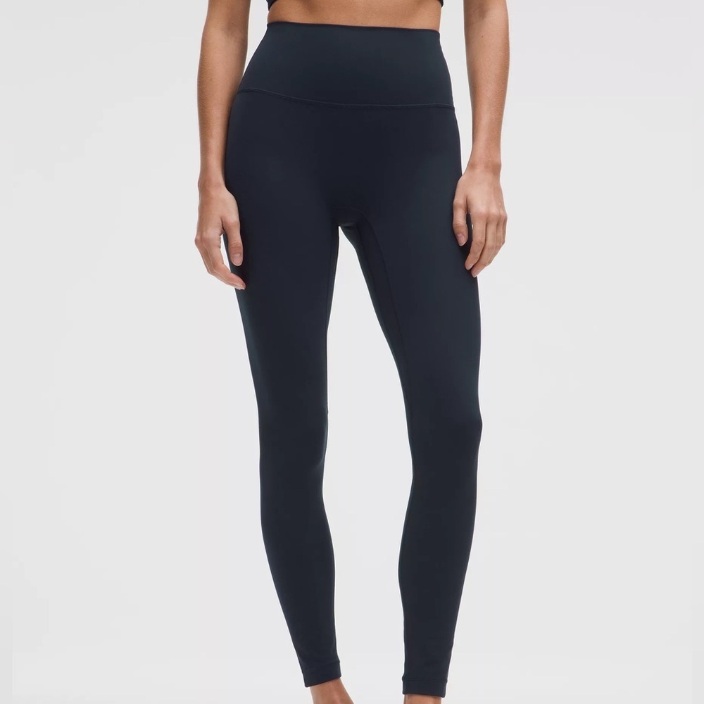 Peloton Navy Blue Full Length Leggings Stretchy Sporty Yoga Cycling Size XL